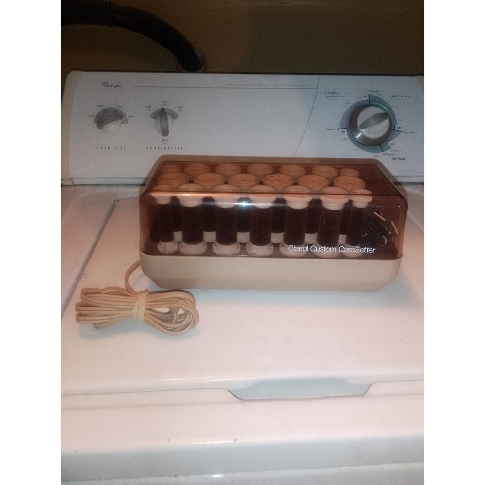 Vintage Clairol Custom CareSetter KF-20 Flocked Velvet Hot Rollers Curlers EXC